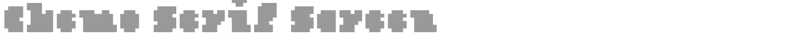 Chemo Serif Screen font preview